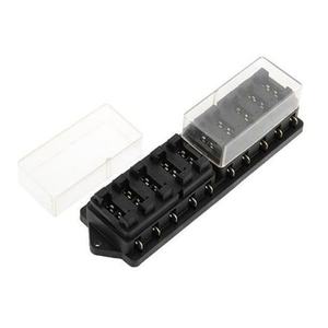 DC <span class=keywords><strong>12V</strong></span>/24V Standard 10A-40A fusibles à faible <span class=keywords><strong>rupture</strong></span> 10 voies ATO/ATC lame fusible boîte couvercle en plastique voiture Circuit fusible bloc support - Product Image 2