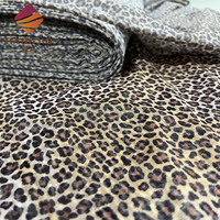Tissu en polyester et élasthanne à motif léopard imprimé, tulle transparent, maille extensible dans les quatre sens, design guépard, pour robe