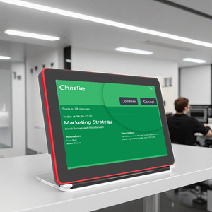 Réservation <span class=keywords><strong>de</strong></span> salle <span class=keywords><strong>de</strong></span> réunion Lumière LED Face OEM Support mural POE Android 10.1 pouces écran tactile NFC RFID Tablet PC - Product Image 1