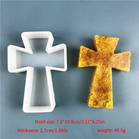 Moule en Silicone en forme de croix de christ pour voiture, aromathérapie, diffuseur de gypse, moule en pierre, moule en résine époxy pour gâteau