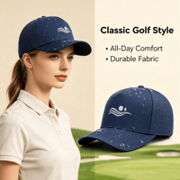 Casquette de golf à séchage rapide, hydrofuge, respirante, perforée au laser, casquette de sport pour le golf, la randonnée et les voyages