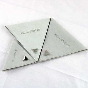 Pochette à bijoux personnalisée avec logo, en microfibre, pochette enveloppe en faux daim, emballage et présentation de bijoux - Product Image 1