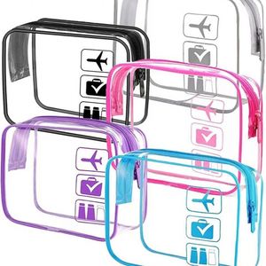 Custom New Fashion Open <b>Transparent</b> PVC Cosmetic <b>Bag</b> Breathable Waterproof Ultra-lightweight Travel Organizer for Beach - Product Image 1