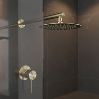 Mitigeur de douche rond en acier inoxydable 316 de qualité marine, ensemble de douche extérieur à fonction unique