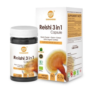 GANOHERB <span class=keywords><strong>Reishi</strong></span> Ganoderma bağışıklık desteği için 3-in-1 Vegan kapsül, 60 kapsül/şişe, 8 şişe, 2 yıllık tedarik - Product Image 1