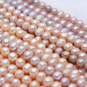 Collar de Perlas de Agua Dulce Blancas de 8-9 mm al por Mayor, Semiterminado, con Fuerte Brillo Circular, Estilo Casual y Micro - Product Image 3