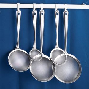 Stainless Steel Strainer Set 5 Piece Kitchen Sieve For Cooking Noodles Soy Milk Juice Hot Pot - Product Image 1