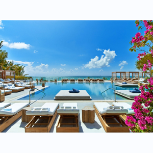 आधुनिक शैली का आउटडोर फर्नीचर पूल और समुद्र तट फर्नीचर सन अम्ब्रेला सन लाउंजर होटल फर्नीचर - Product Image 2