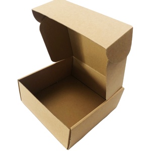wholesale Cheap brown kraft paper boxes pizza packaging box with custom sticker label