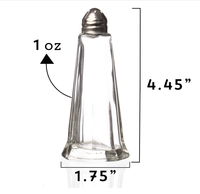 Ensemble de épices et d'assaisonnements vides, 1oz, conteneurs en verre, en forme de tour, poivre sucre, shaker en acier inoxydable, vente en gros