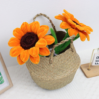 Grande barre torsadée en fil de fer moderne faite à la main pour la décoration de la maison, la fête des Mères, les remises de diplômes, les festivals, les fleurs artificielles tournesol