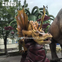 Modèle de Dragon 3D Animatronic d'intérieur Télécommande étanche en métal Dragon pour parc d'aventure ou de sport pour centres commerciaux