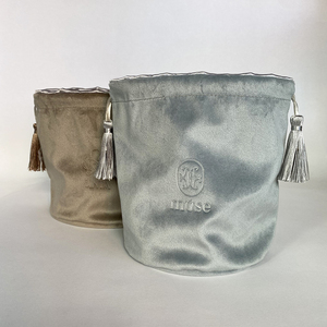 Tùy chỉnh tua dây rút nhung trang sức Pouch đáy tròn trang điểm Túi satin lót Quà Tặng mỹ phẩm Xúc xắc nến bao bì túi - Product Image 2