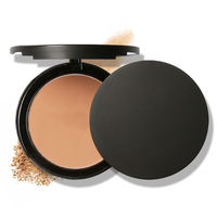 Nouvelle marque privée poudre compacte végétalienne fond de teint poudre de maquillage poudre de réglage couverture complète correcteur mat presse poudre pour peau foncée