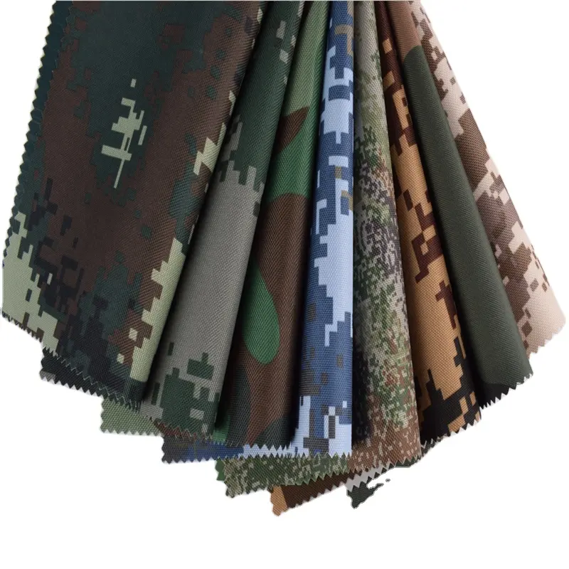 Costas camufladas em pvc e pu 600d, tecido de poliéster oxford