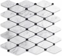 Classique blanc calacatta hexagone mosaïque forme blanc marbre mosaïque nouveau design pour salle de bain cuisine dosseret mosaïque