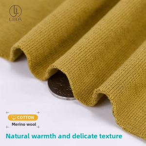 Tissu tricoté en mélange <span class=keywords><strong>de</strong></span> <span class=keywords><strong>laine</strong></span> Lijia 280GSM, jersey côtelé épais en acrylique, Lyocell et Spandex EcoCosy pour pulls d'hiver et vêtements <span class=keywords><strong>de</strong></span> détente - Product Image 3
