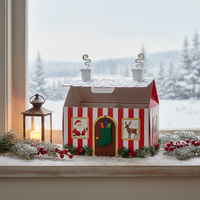 Boîte cadeau de Noël en papier fantaisie personnalisée, boîtes d'emballage pour bonbons et aliments, boîte en carton pliable
