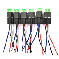5 Pak 4-Pin 12 V Kit Saklar Relay Menyatu 40 Amp 12 Volt Relay Otomotif dengan Sekring untuk Mobil Auto