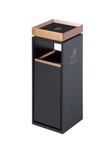 Poubelle à pédale en acier inoxydable avec <span class=keywords><strong>cendrier</strong></span> intégré, design minimaliste pour les couloirs d'hôtel, les espaces commerciaux, durable - Product Image 5