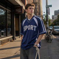 Maillot de football streetwear personnalisé OEM, sublimation, coupe ample, 100 % polyester, vêtements de style de vie