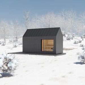 Sauna de jardin populaire avec double fenêtre, chauffage électrique, sauna extérieur avec vapeur humide, extérieur en lattes de pin, toit en pente, <span class=keywords><strong>spa</strong></span> de jardin - Product Image 5