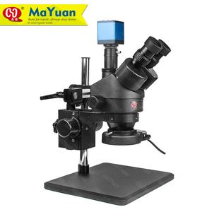 3.5X-90X Simul <span class=keywords><strong>Focal</strong></span> Industrial Stereo Trinocular <span class=keywords><strong>Microscope</strong></span> with HDMI-互換カメラ (電子機器修理用) - Product Image 3