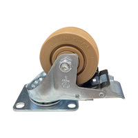 Roue pivotante de cuisson en fibre de verre et nylon marron de 5 pouces, résistante aux hautes températures, pour four vapeur et rôtissoire