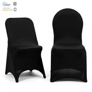 Funda Elástica para Silla de Hotel, Color Negro Opaco y Azul Rey, Plegable, Ajustable, para Conferencias y Eventos - Product Image 1