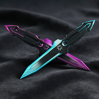Épée en alliage de zinc de 22 cm Valorant Fearless Contract VCT Talisman Blade, modèle artisanal, couteau de combat, jouet décoratif