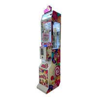 Mini máquina de garras de diseño delgado, operada con monedas, dispensadora de pequeños premios con iluminación LED para clubes, centros comerciales y salas de juegos.