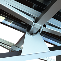Prix direct usine - Traqueur solaire à axe unique BOFU 4PV pour toit incliné, structure robuste, angle de pente personnalisé, automatique