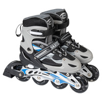 Patins à roulettes réglables en PU pour enfants avec une seule rangée de roues et un éclairage clignotant, nouveau modèle pour filles et enfants