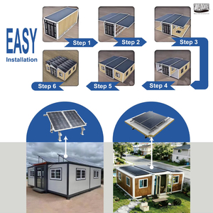 Contenedor Fotovoltaico de Doble Ala de 20 pies para Campamentos de Refugiados, <span class=keywords><strong>Vivienda</strong></span> Temporal y Estación de Bienestar - Product Image 3