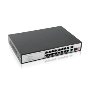 Nóng bán tùy chỉnh 16 100Mbps + 2 Gigabit + 1sfp Ethernet chuyển đổi IEEE802.3af/at 250W SFP 1 Gigabit giao diện điều khiển uplink 1 rack-gắn chuyển đổi - Product Image 3