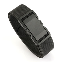 Ceinture tactique à boucle magnétique réglable pour homme, ceinture en nylon durable, ceinture à dégagement rapide, ceinture extensible tissée pour l'extérieur, ceinture décontractée
