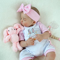 Boneka Bayi Reborn 18 Inci, Mirip Asli, Bahan Vinyl Lembut, Boneka Bayi Baru Lahir Realistis, Mainan untuk Anak, Hadiah, Grosir, Custom