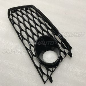 2x Car Front Bumper Fog <b>Light</b> Lamp Grille Grill Cover HONEYCOMB <b>HEX</b> for Audi RS7 2014 2015 2016 2017 2018 Car Styling - Product Image 2