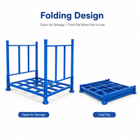 Étagère de stockage de pneus robuste et polyvalente, empilable, pliable, multi-niveaux pour la logistique automobile