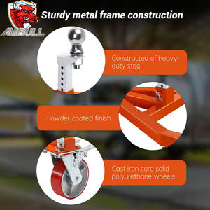 Chariot de remorque Ambull 3500 lb avec boule de 2 po et 2-5/16 po, réglable en angle, adapté aux camping-cars, bateaux, motos, jet-skis - Product Image 3