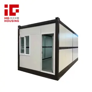 Venda quente 20 pés de baixo custo de envio pacote plano modular durável 20 pés 40 pés casa de contêiner dobrável pré-fabricada para venda