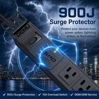 PDU 1UT pour rack, 8 prises américaines, charge rapide USB 20W, protection contre les surtensions, 125V 15A, pour centres de données, multiprise industrielle