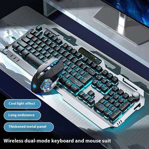 Colorido recargable E-Sports diseño teclado inalámbrico ratón conjunto sensación mecánica tipo C interfaz Compatible PC portátil juegos - Product Image 4