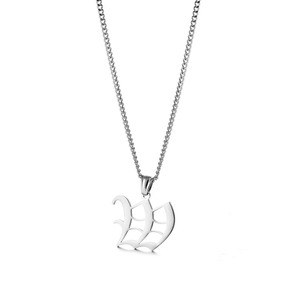 Commercio all'ingrosso <span class=keywords><strong>Nome</strong></span> Personalizzato personalizzato Iniziale alfabeto Lettera <span class=keywords><strong>collana</strong></span> di gioielli in <span class=keywords><strong>argento</strong></span> - Product Image 6