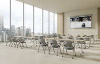 Chaises de formation pliantes en plastique au design moderne avec roulettes en plastique durables pour mobilier commercial, usage domestique, bureau et école