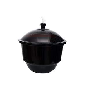 Équipement de laboratoire de <span class=keywords><strong>chimie</strong></span> personnalisé, dessiccateur sous vide <span class=keywords><strong>en</strong></span> <span class=keywords><strong>verre</strong></span> borosilicate ambré transparent à paroi épaisse avec plaque <span class=keywords><strong>en</strong></span> porcelaine - Product Image 4