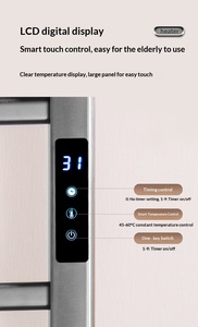 Sèche-serviettes électrique intelligent à affichage numérique, porte-serviettes de <span class=keywords><strong>bain</strong></span> à température constante, contrôle APP/WiFi, en acier inoxydable pour hôtel - Product Image 2