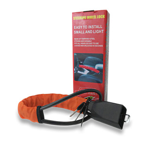 Blocco <span class=keywords><strong>Antifurto</strong></span> a U in Acciaio per Volante Auto con 3 Chiavi e Dispositivo di Blocco Cintura di Sicurezza per Camion, SUV, Furgoni, Camper - Product Image 1