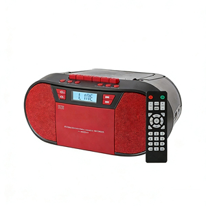 Boombox portable personnalisé avec lecteur <span class=keywords><strong>CD</strong></span>, enregistreur <span class=keywords><strong>cassette</strong></span>, télécommande, <span class=keywords><strong>radio</strong></span> FM, lecteur audio BT - Product Image 1