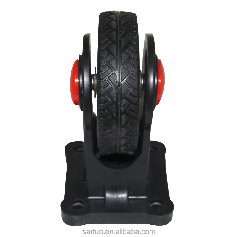 4 Inch 200kg Black Nylon Material Bracket Rubber Silent Castor Universal Directional Wheels For Platform Trolley